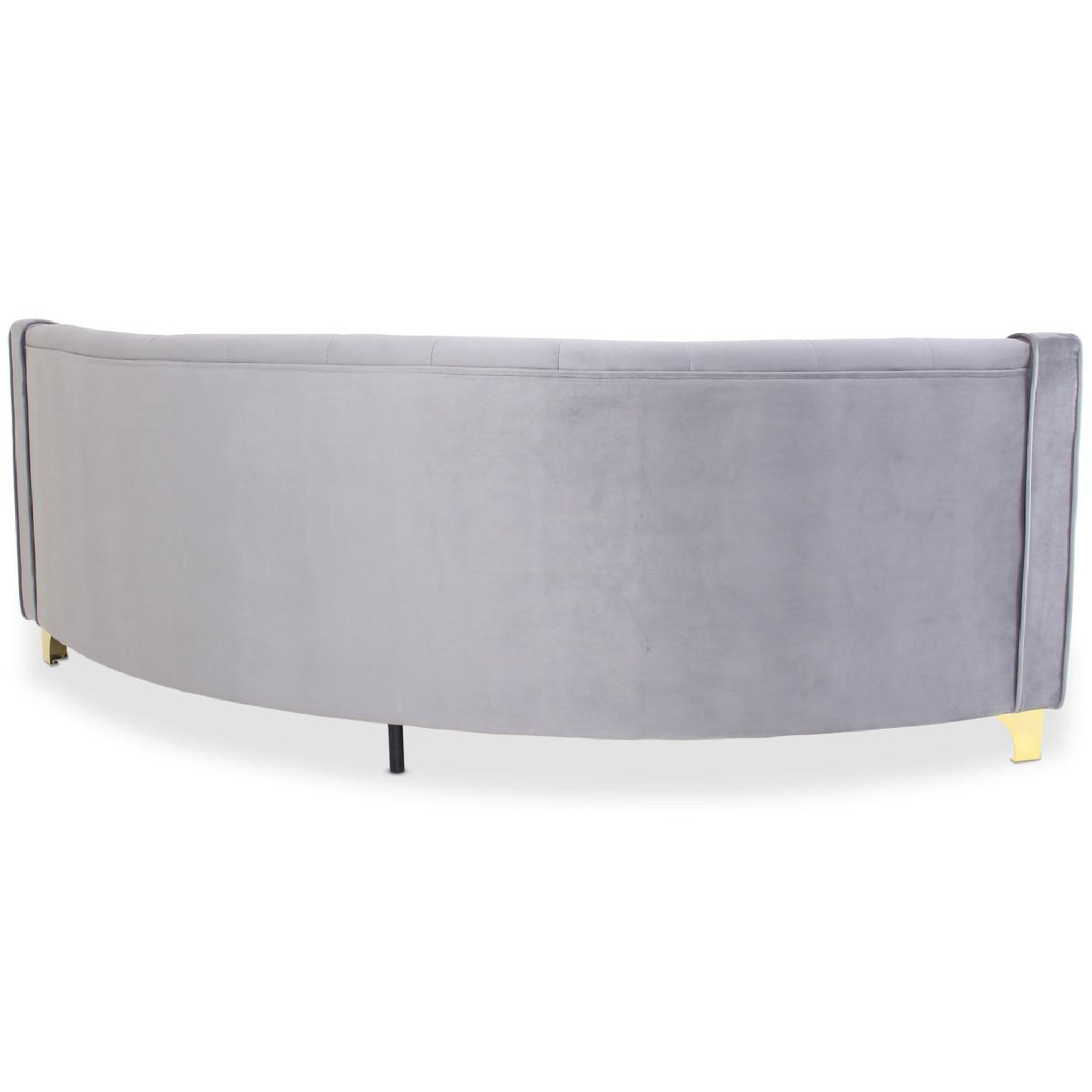 Voir la diapositive 4 : Paris Prix Canapé 3 places velours  noyax  212cm gris & or