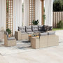 Voir la diapositive 1 : VIDAXL Salon de jardin avec coussins 9 pcs beige resine tressee