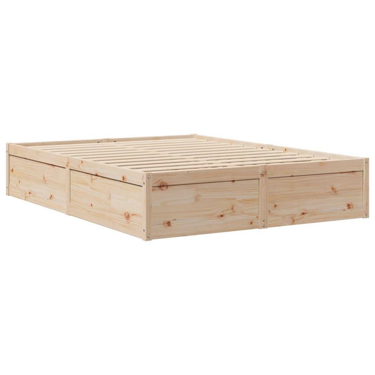 VIDAXL Cadre de lit sans matelas 140x190 cm bois de pin massif