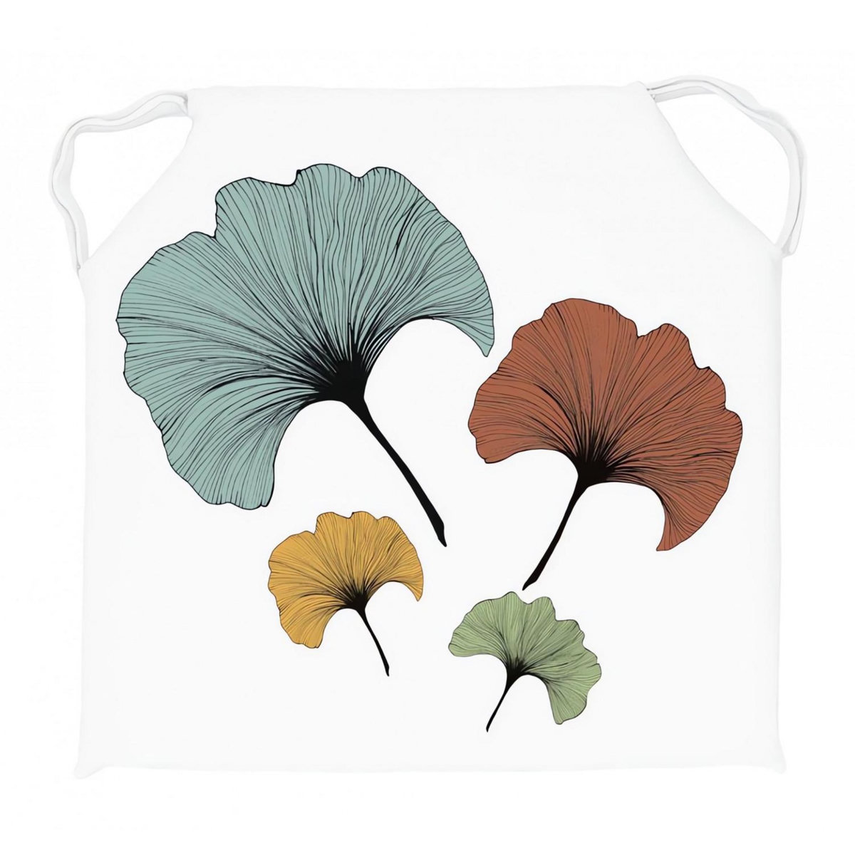 SOLEIL D'OCRE Dessus de chaise 40x40x4 cm GINKGO, par Soleil d'Ocre