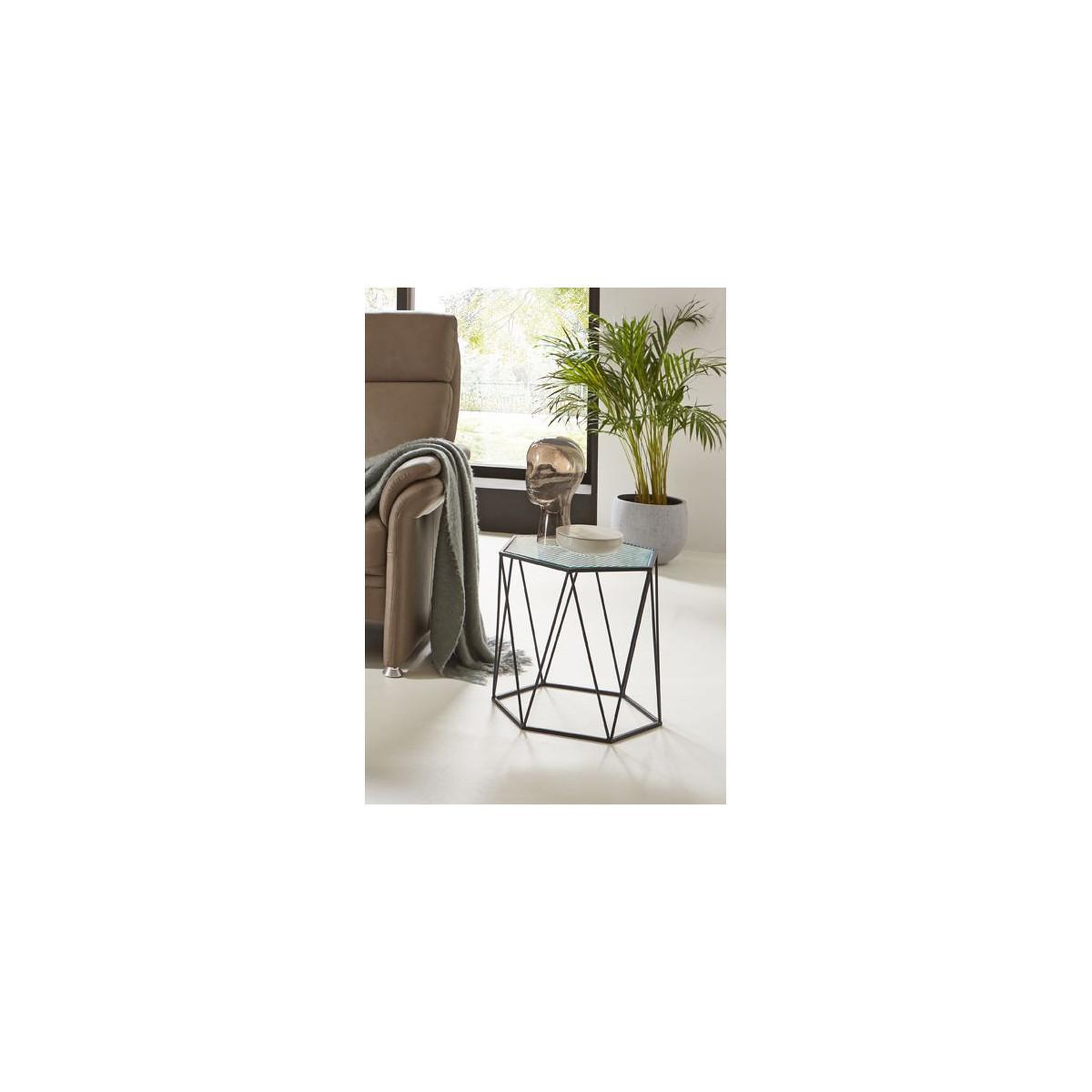 Voir la diapositive 4 : Paris Prix Table d'appoint design  ondulé  46cm noir