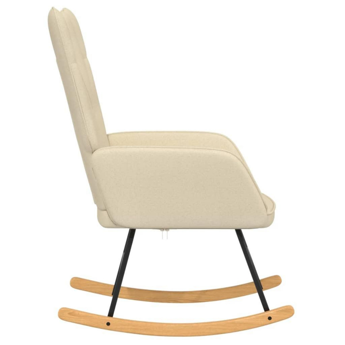 VIDAXL Chaise a bascule Creme Tissu
