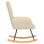 Voir la diapositive 4 : VIDAXL Chaise a bascule Creme Tissu