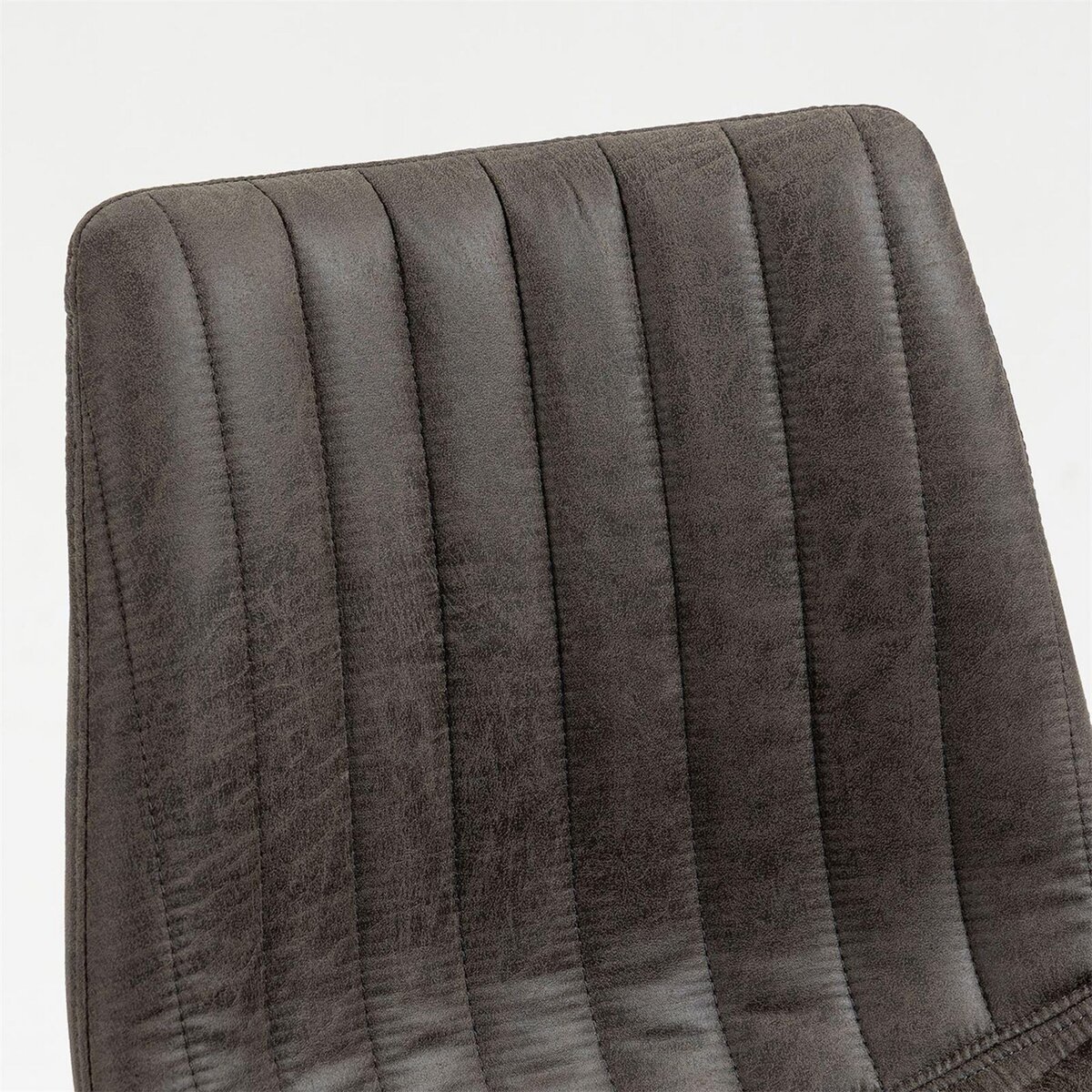 IDIMEX Lot de 2 tabourets de bar VENEZA en tissu suédine