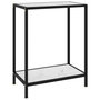 Voir la diapositive 1 : VIDAXL Table console Blanc 60x35x75 cm Verre trempe
