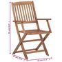 Voir la diapositive 6 : VIDAXL Chaises pliables de jardin lot de 6 avec coussins Bois d'acacia