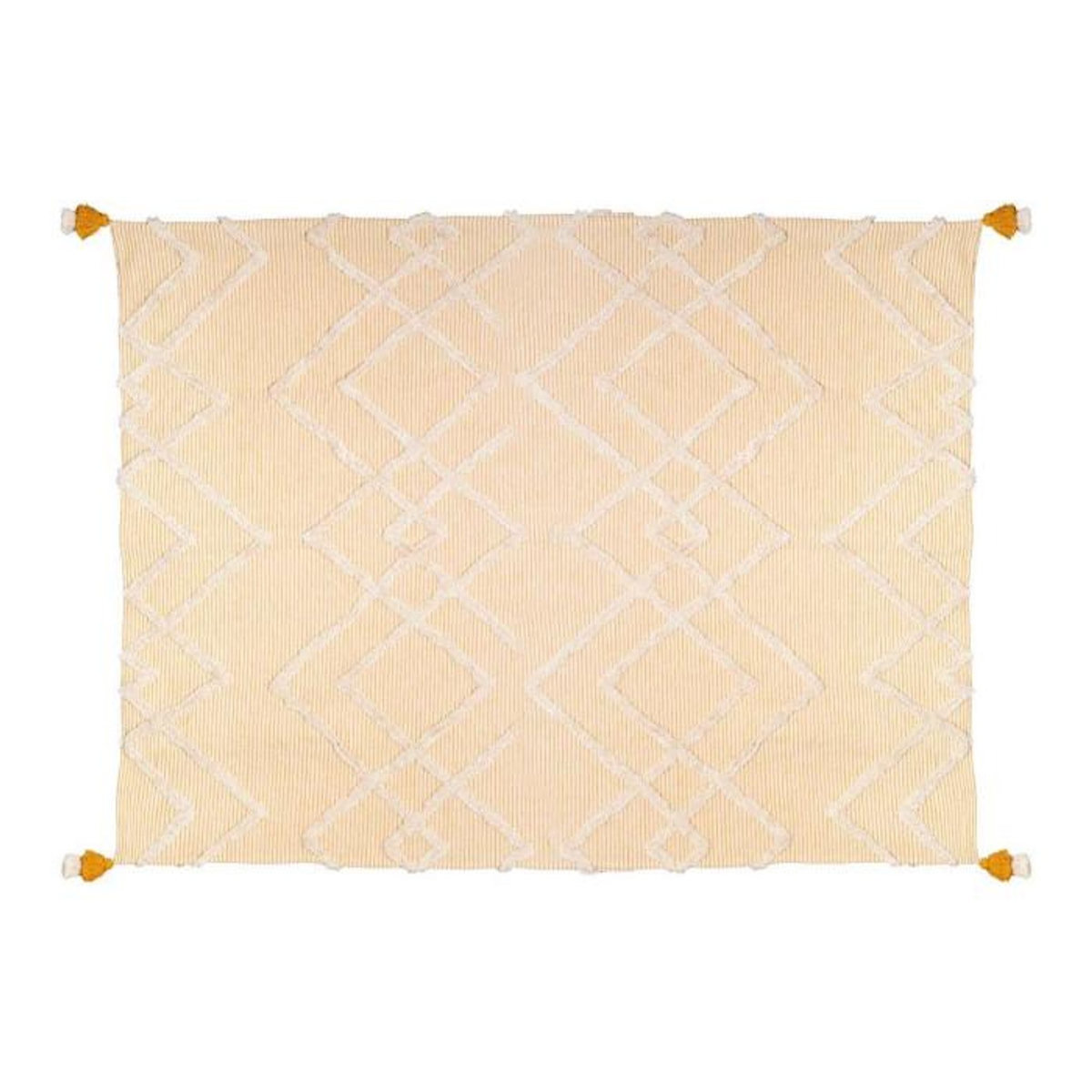 ATMOSPHERA Jeté de Lit Tufté  Carmen  130x180cm Ocre