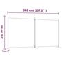 Voir la diapositive 6 : VIDAXL Cloison de separation 2 panneaux Marron 348x180 cm Tissu