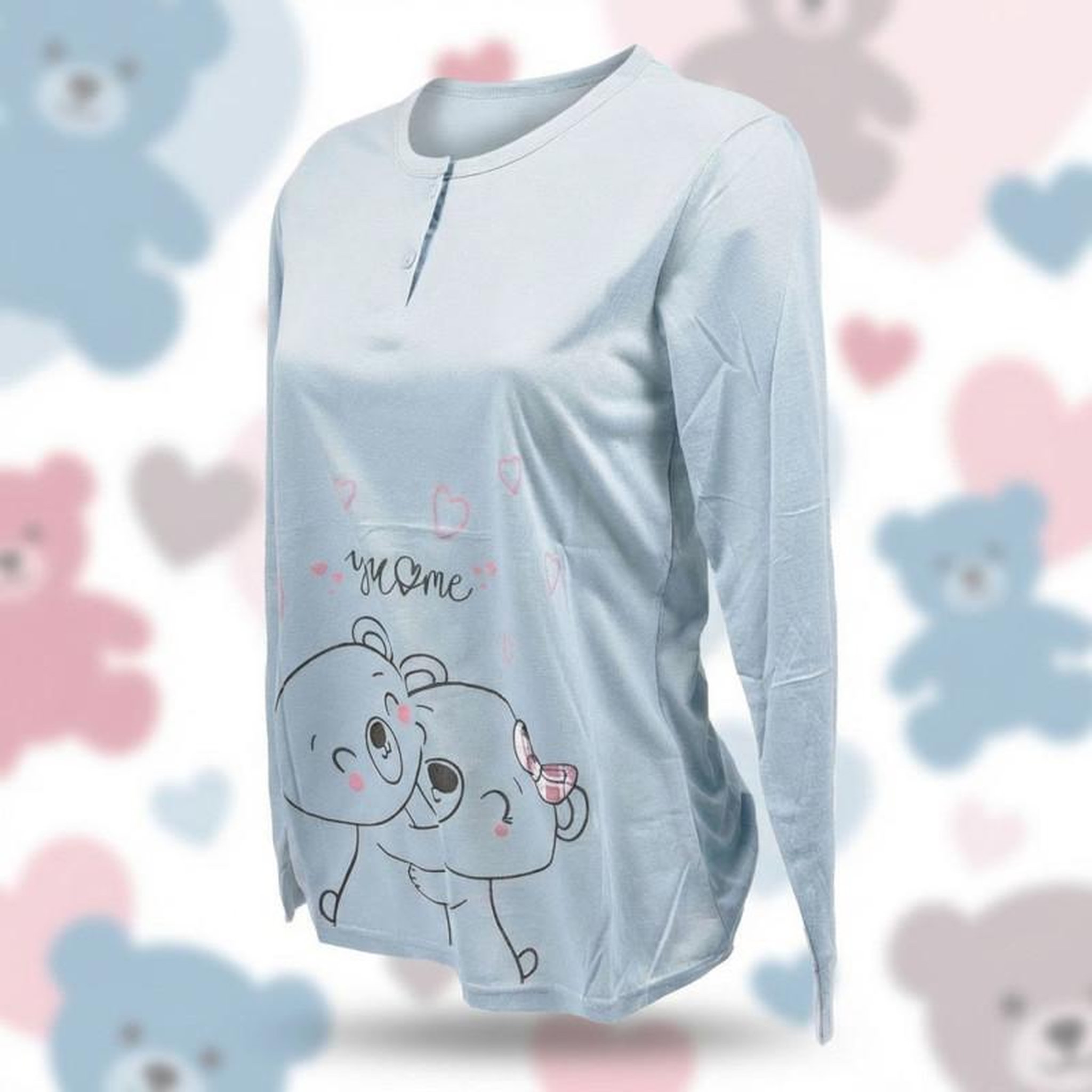 Voir la diapositive 3 : OZABI OZABI Ensemble Pyjama Long Femme Haut Manches Longues
