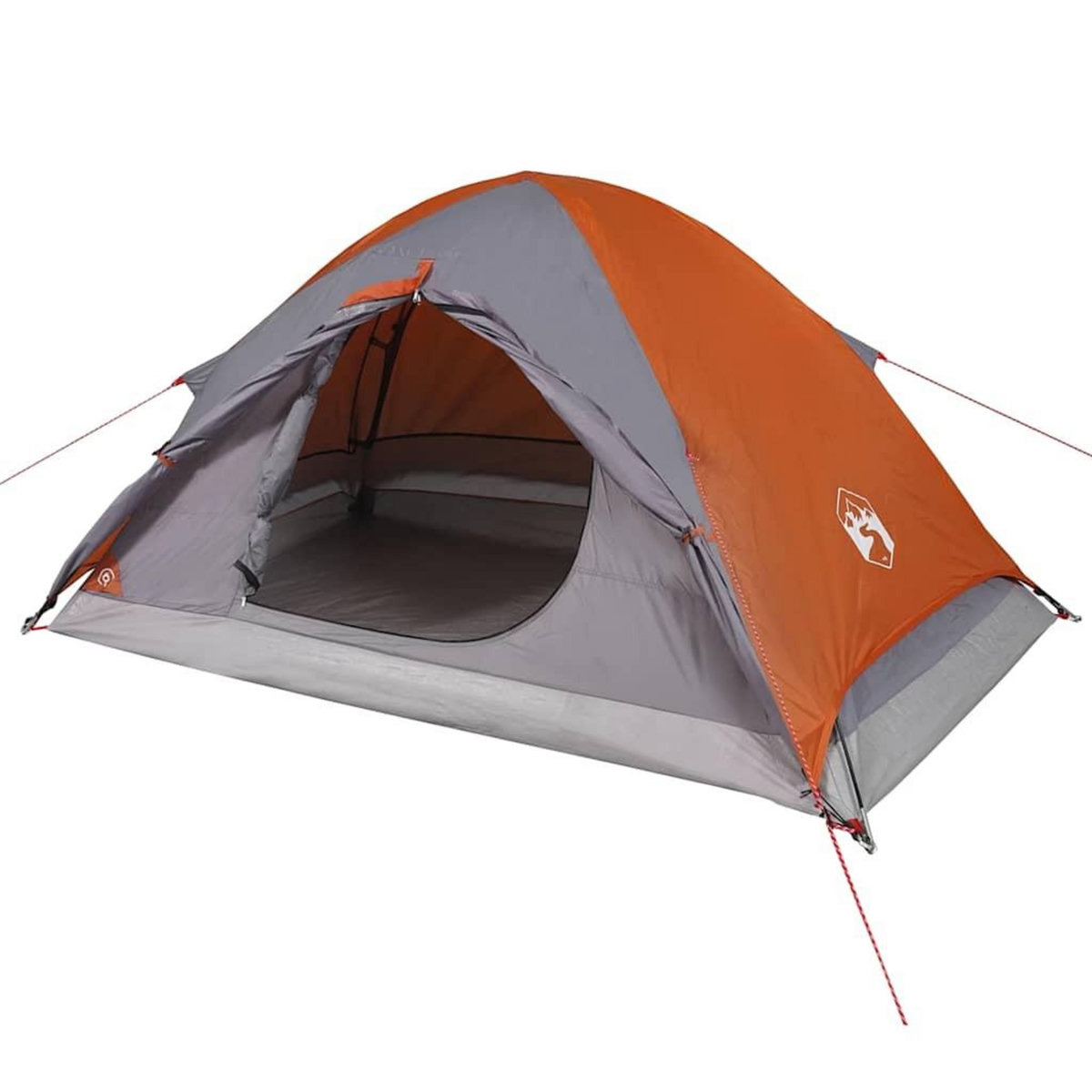 VIDAXL Tente de camping a dome 2 personnes gris et orange impermeable