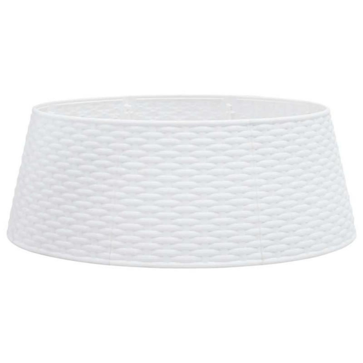 VIDAXL Jupe de sapin de Noël blanc Ø65x23 cm plastique