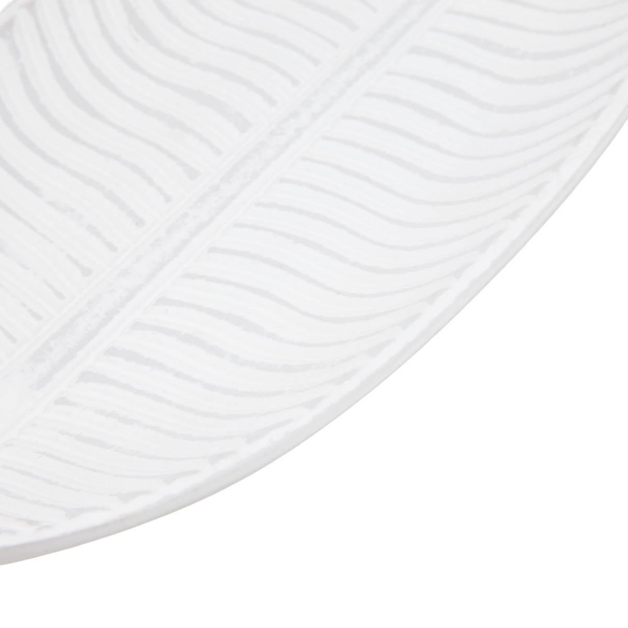 Voir la diapositive 3 : ATMOSPHERA Vide-Poche Feuille  Maïa  39cm Blanc