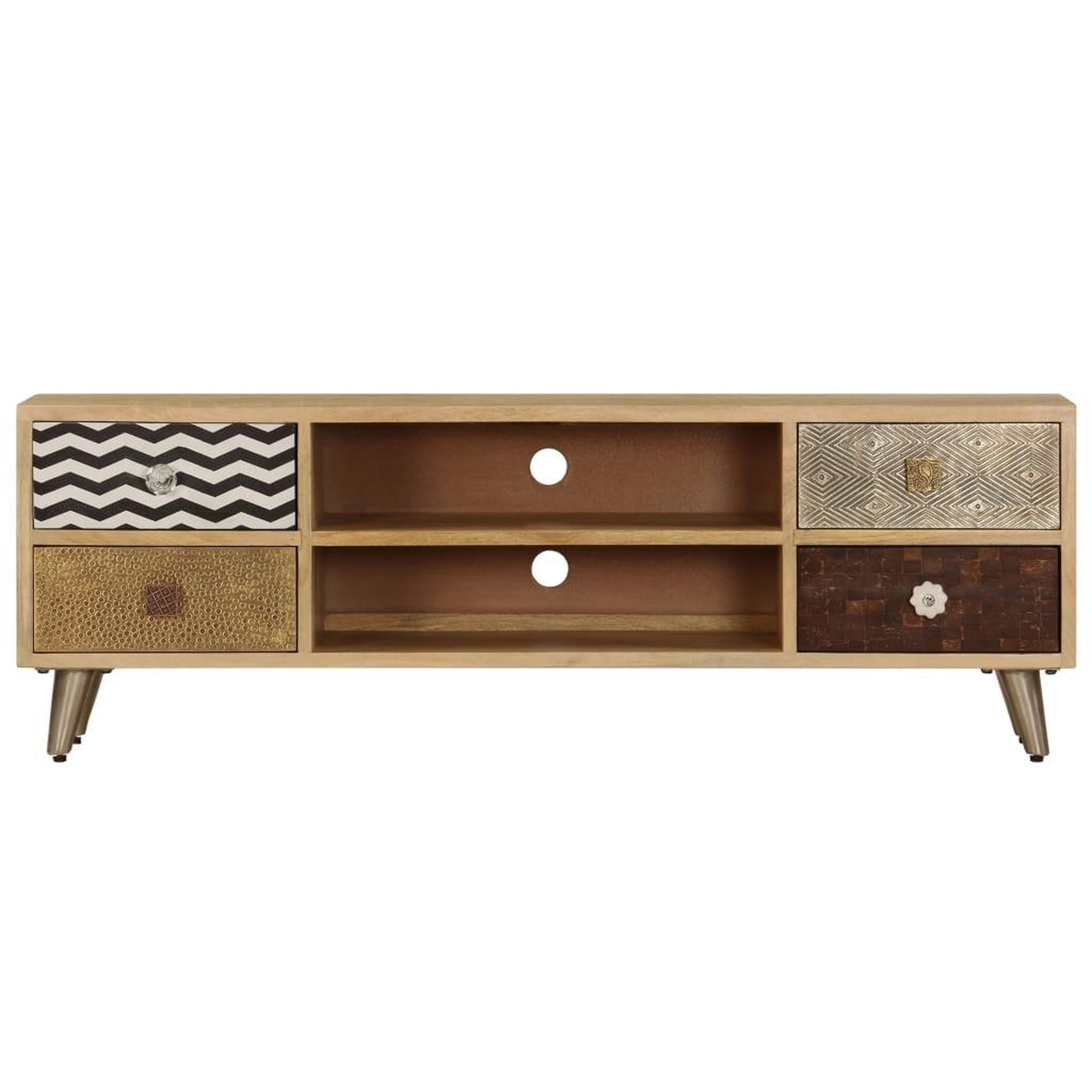 Voir la diapositive 3 : VIDAXL Meuble tv 120x30x40 cm bois massif de manguier