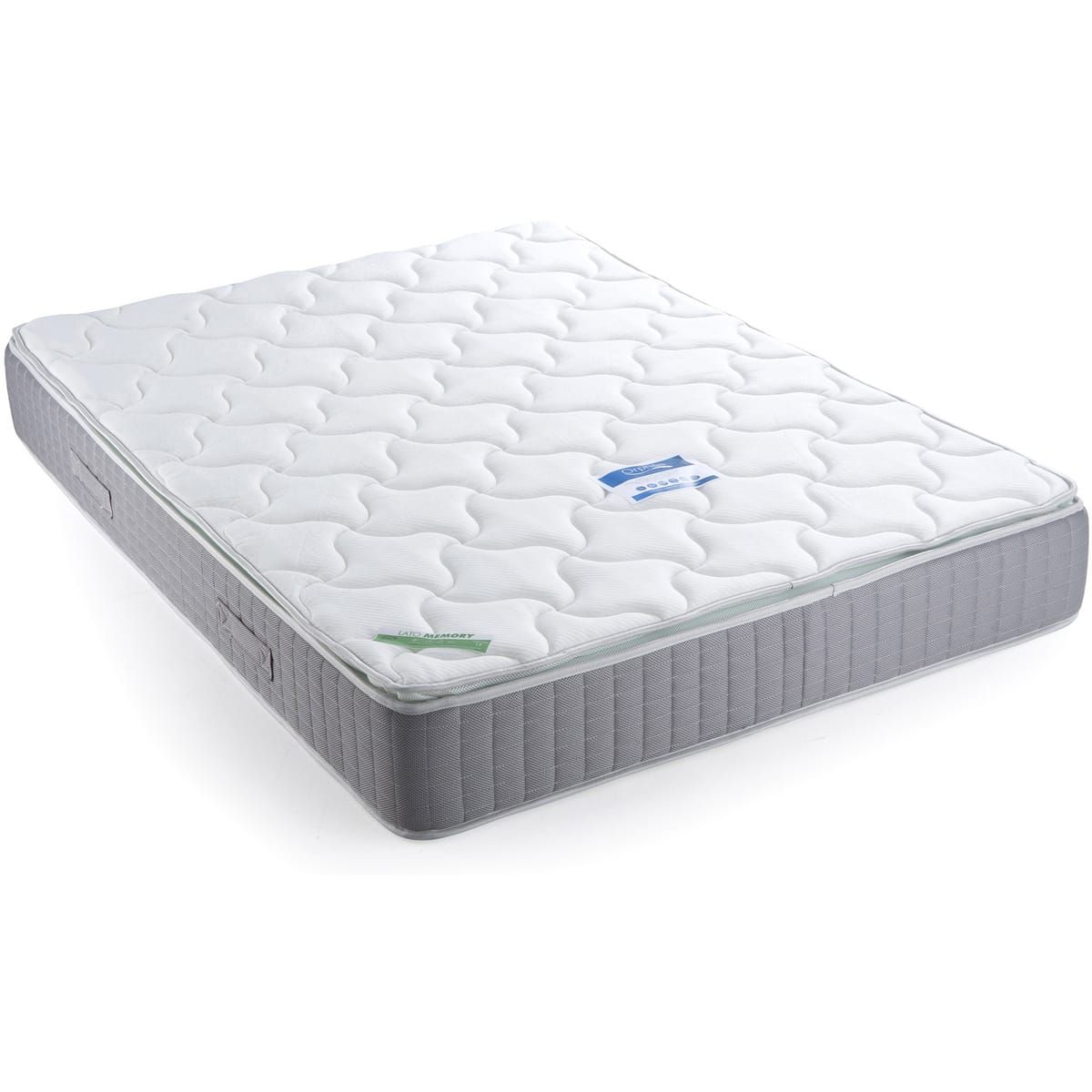 Ensemble Cadre Lit Coffre Gris NEO + Matelas MORPHEA 160x200 cm