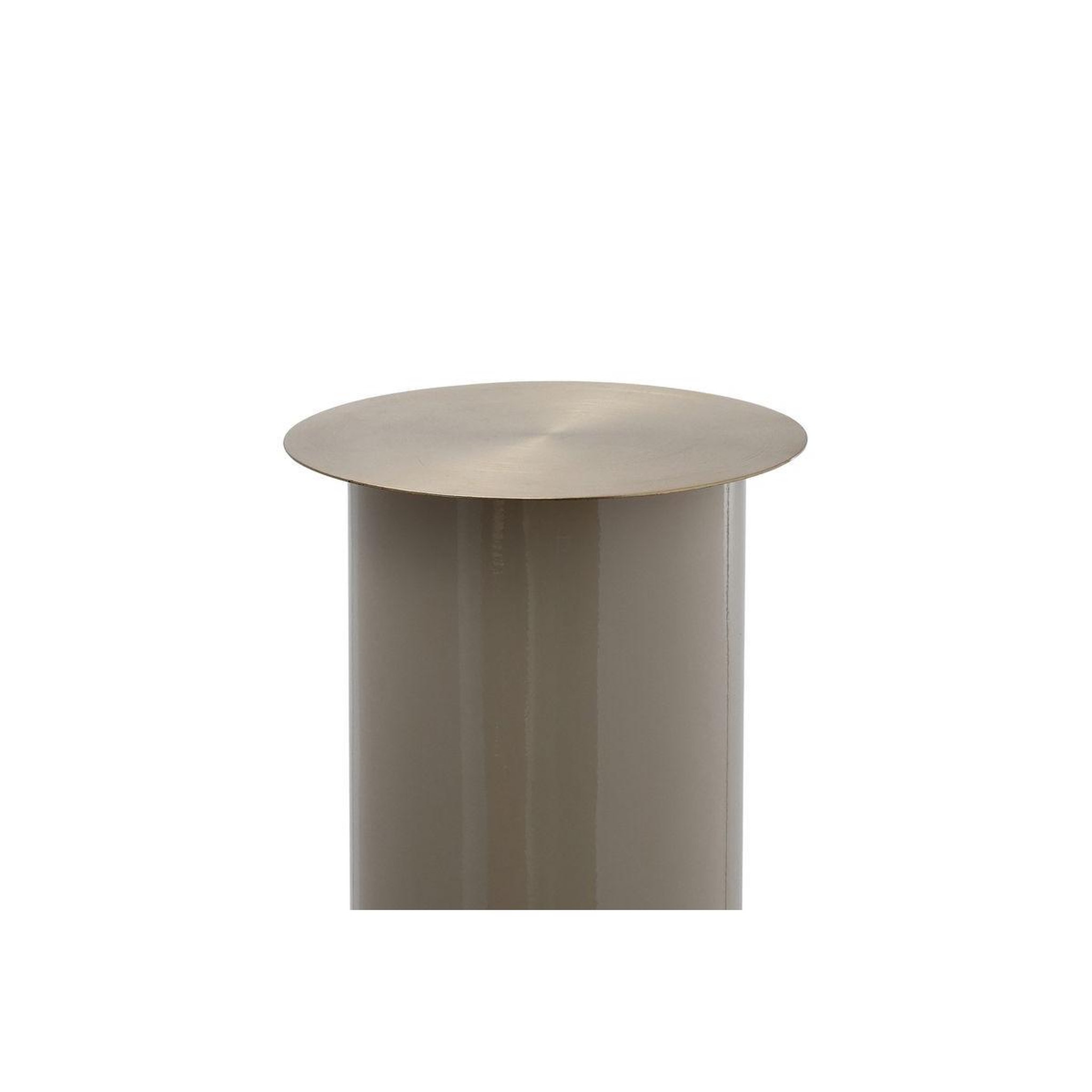 Voir la diapositive 2 : Paris Prix Bougeoir de sol  colby  70cm taupe & or