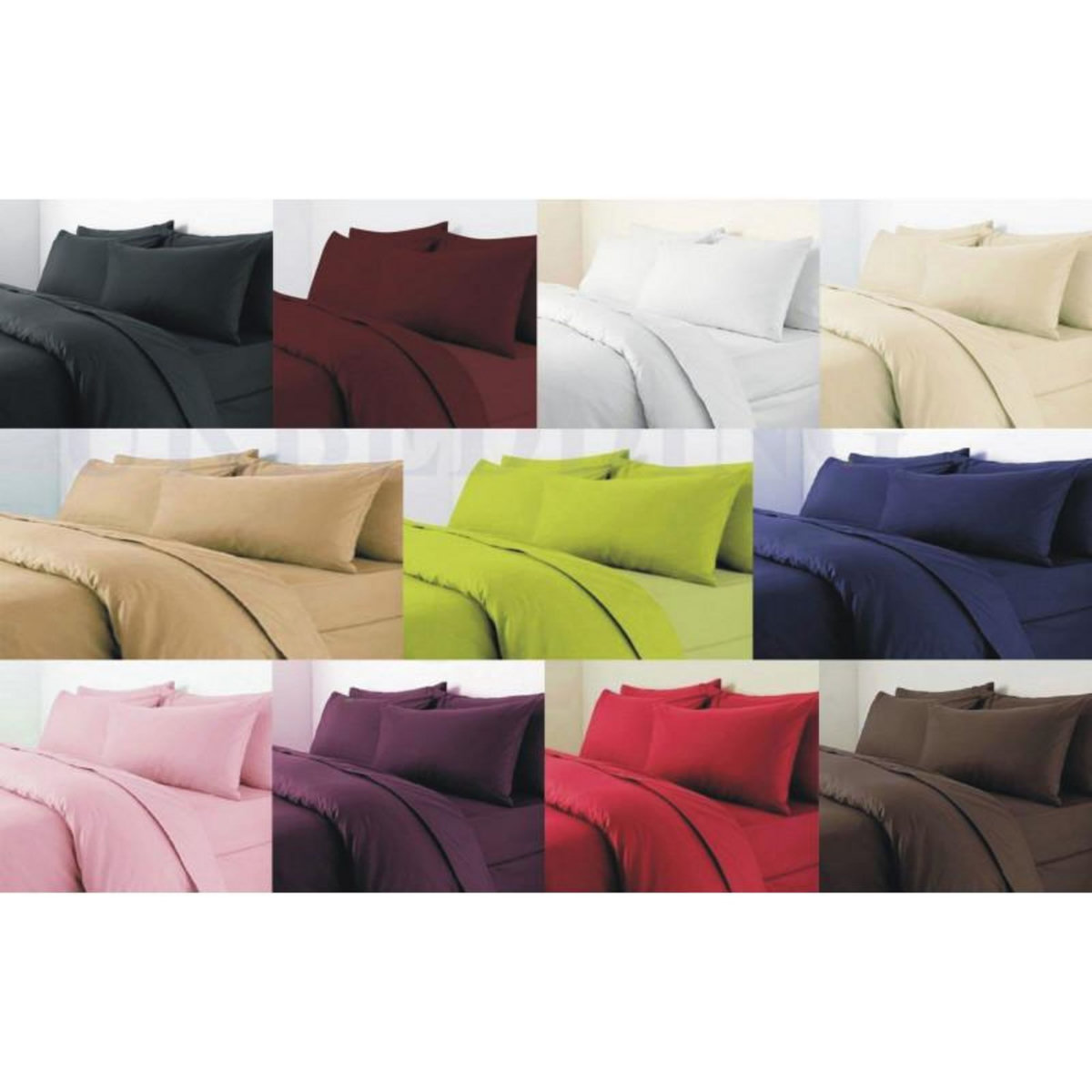 UNIVERS DECOR Housse de couette 240 x 220 unie rose fushia 100% Coton / 57 Fils/cm²