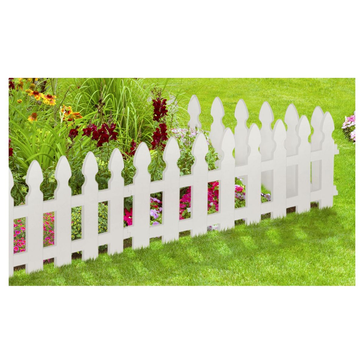 Jardikt Bordurettes plastiques blanches x10 - cloture