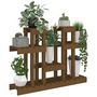Voir la diapositive 4 : VIDAXL Support a plantes Marron miel 104,5x25x77,5 cm Bois massif pin
