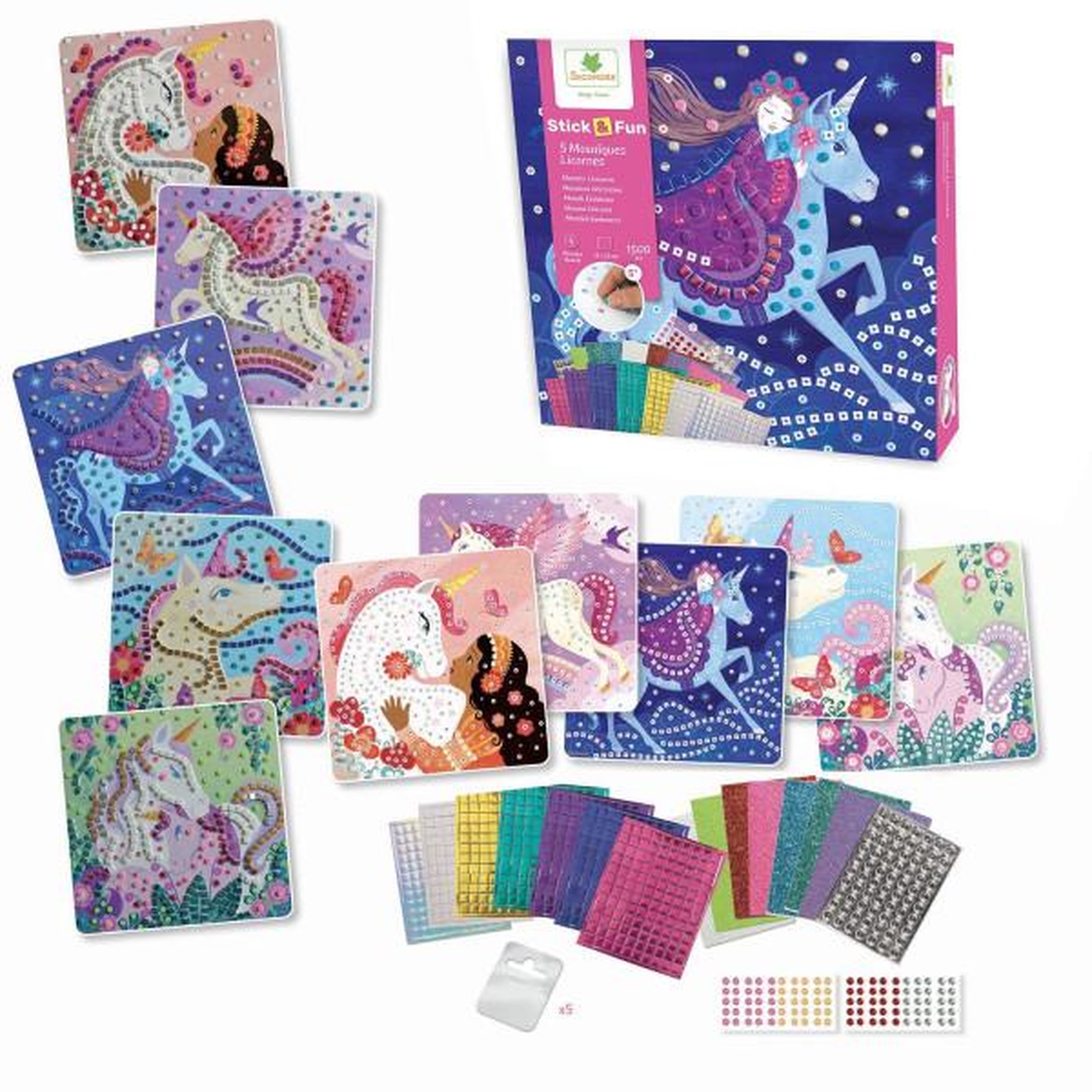 Voir la diapositive 2 : SYCOMORE Mosaiques - SYCOMORE - Stick'N Fun - Licornes - Des 5 ans