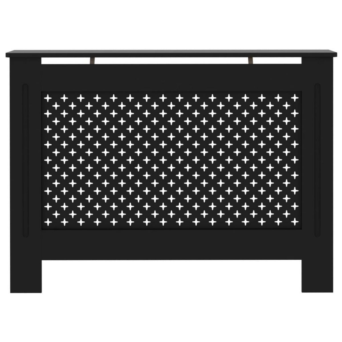 VIDAXL Cache-radiateur noir 112x19x81,5 cm MDF