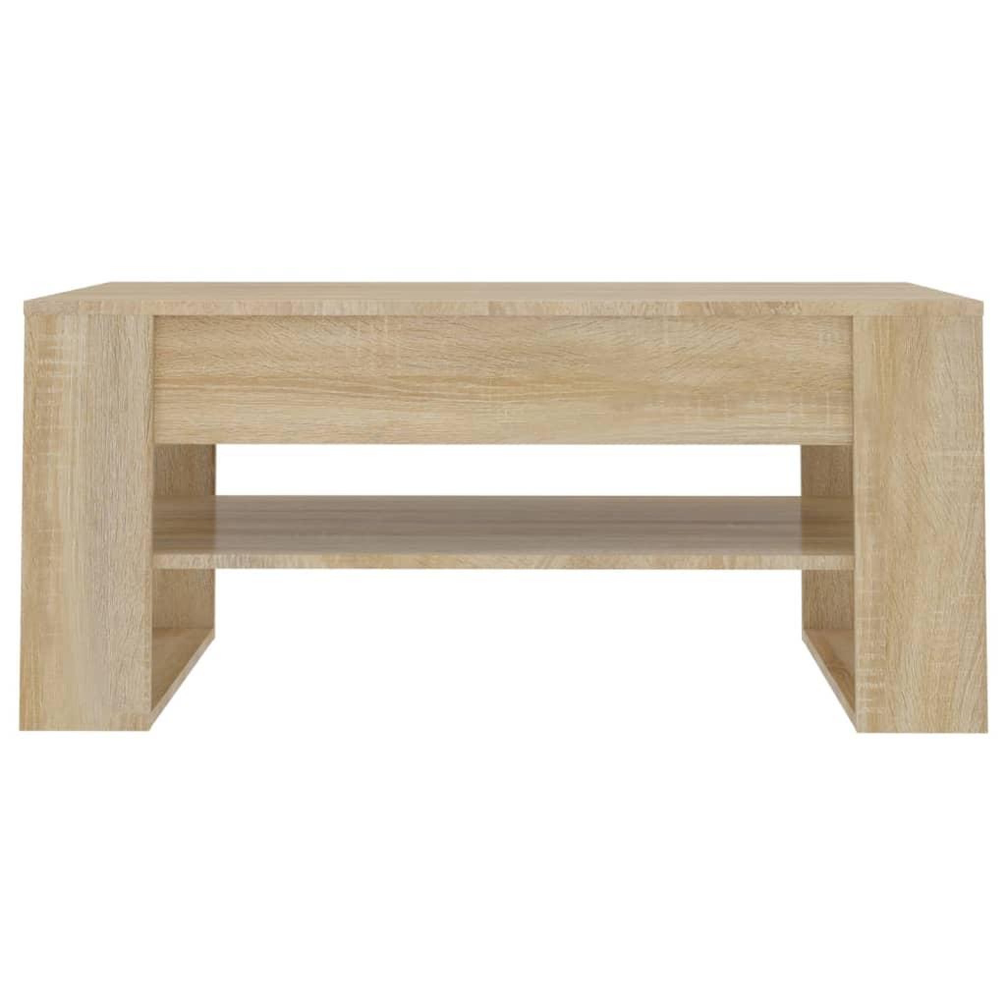 Voir la diapositive 3 : VIDAXL Table basse chene sonoma 102x55x45 cm bois d'ingenierie
