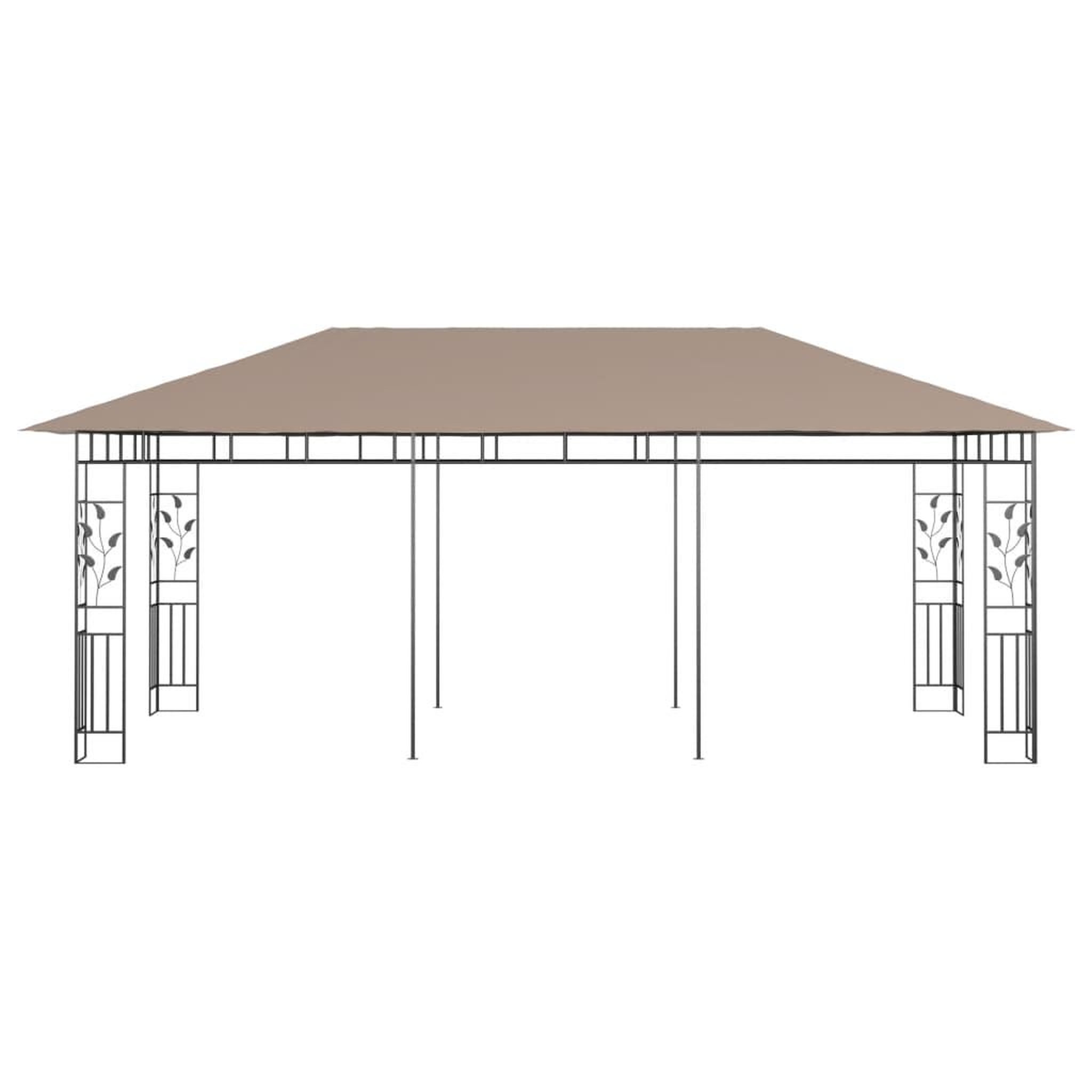 Voir la diapositive 3 : VIDAXL Belvedere avec moustiquaire 6x3x2,73 m Taupe 180 g/m^2