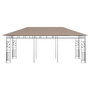 Voir la diapositive 3 : VIDAXL Belvedere avec moustiquaire 6x3x2,73 m Taupe 180 g/m^2