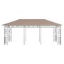 Voir la diapositive 3 : VIDAXL Belvedere avec moustiquaire 6x3x2,73 m Taupe 180 g/m^2