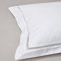 Voir la diapositive 3 : Home collection Parure housse de couette en coton 120 fils brodé