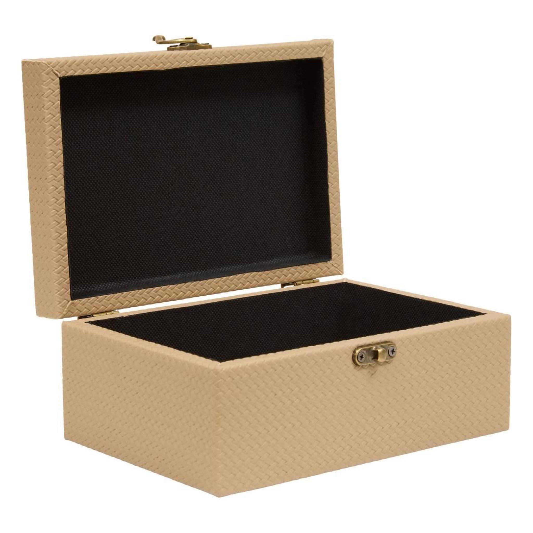 Voir la diapositive 3 : ATMOSPHERA Lot de 4 boîtes de rangement  bonie  25cm taupe