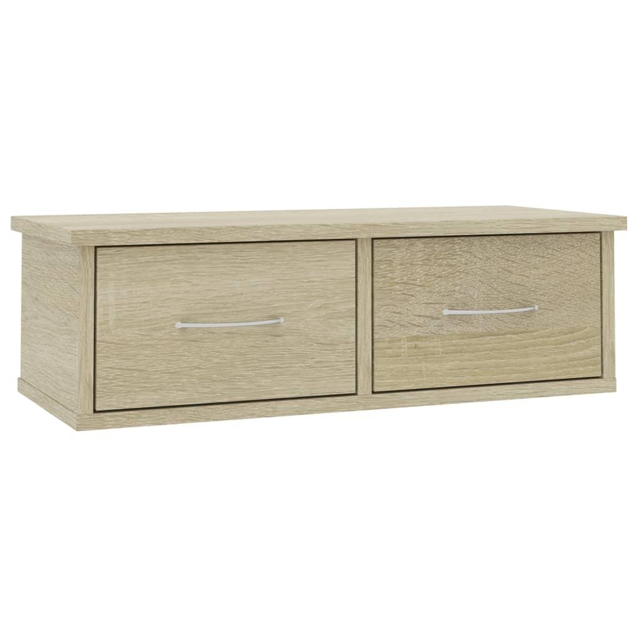 Voir la diapositive 2 : VIDAXL Etagere murale avec tiroirs Chene sonoma Bois d'ingenierie