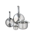 ELO Ensemble de 2 Poêles de cuisson 24 et 28 cm et 2 faitouts 12 et 24 cm Elo Profi Brillant
