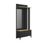 Voir la diapositive 2 : GAMI GAMI Meuble dentree 2 portes -  Made in France - Decor chene sonoma et noir - L 81 x H 190 x P 37 cm - STORE