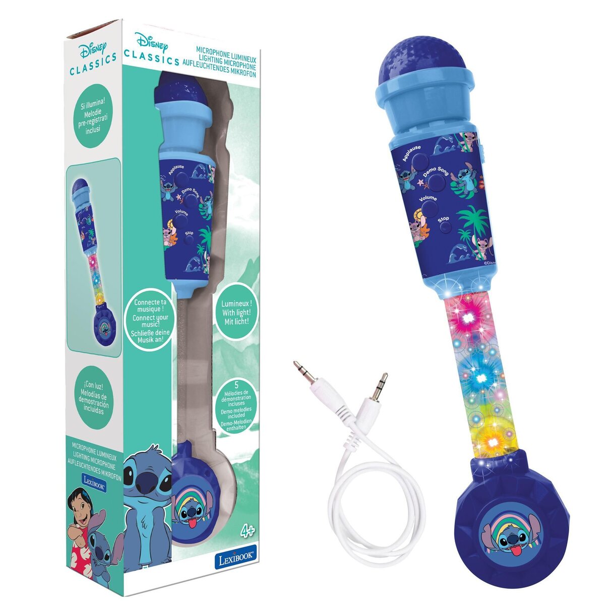 Lexibook Microphone Stitch avec tube lumineux et enceinte