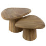 Voir la diapositive 2 : LISA DESIGN Dayo - lot de 2 tables basses gigognes - en bois massif de manguier - 93 et 76 cm