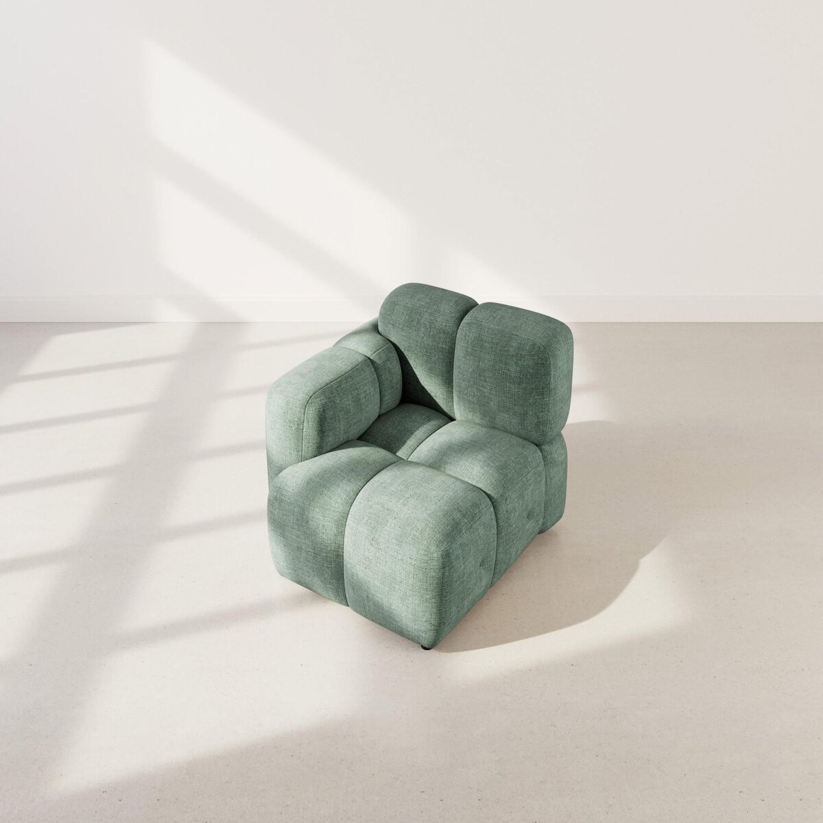 LISA DESIGN Grace - module d'assise gauche en velours texturé