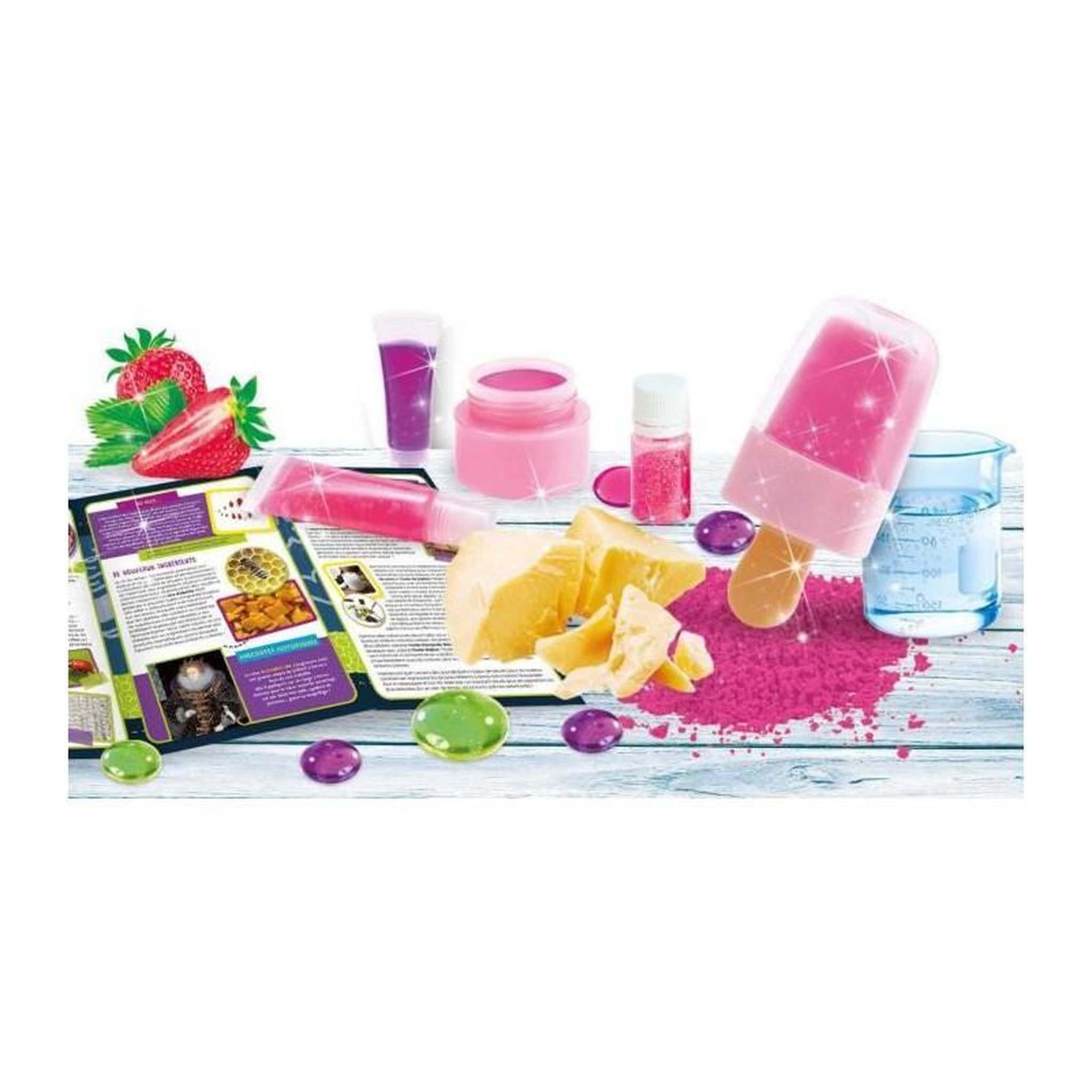Voir la diapositive 2 : LISCIANI GIOCHI Découverte de la cosmétique - Kit Scientifique - I'M A GENIUS POCKET - Ingrédients naturels, Recettes variées