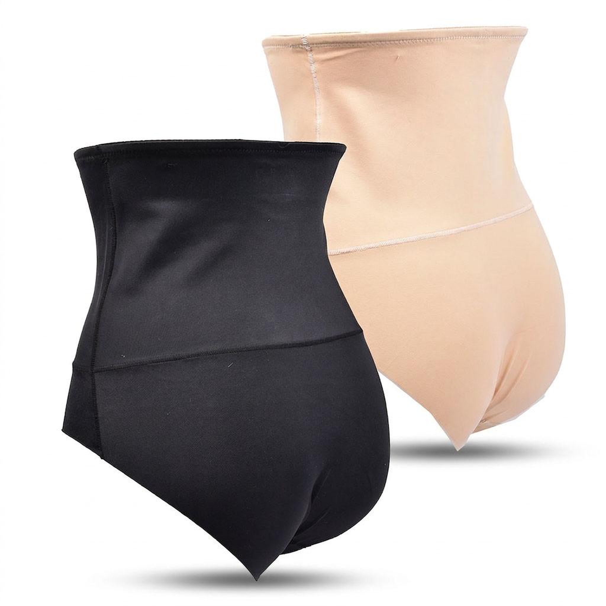 Voir la diapositive 4 : OZABI OZABI Culotte Gainante Femme Taille Haute Lot 2 Noir Chair