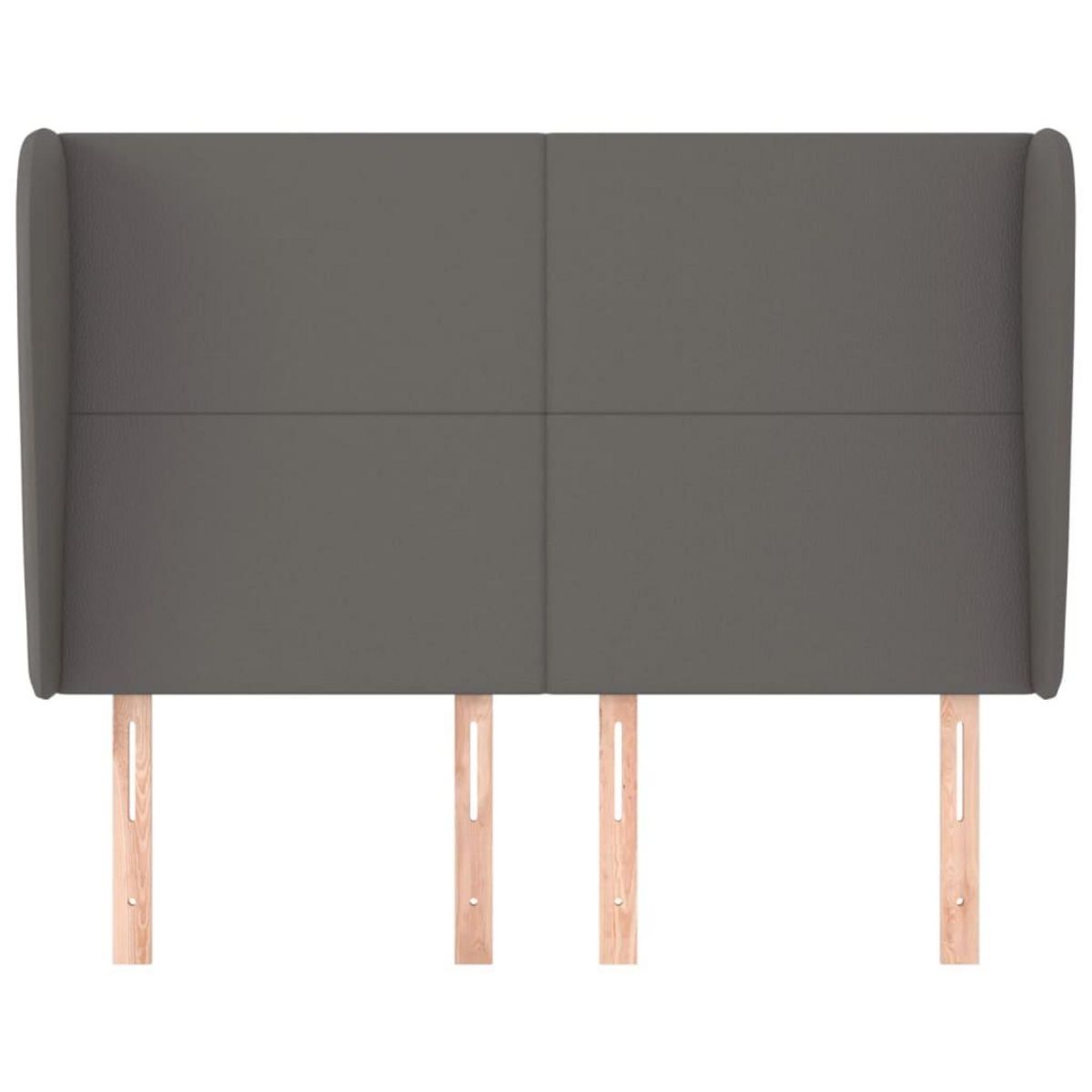 VIDAXL Tete de lit avec oreilles Gris 147x23x118/128 cm Similicuir