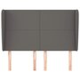 Voir la diapositive 3 : VIDAXL Tete de lit avec oreilles Gris 147x23x118/128 cm Similicuir