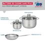 Voir la diapositive 2 : ELO Ensemble de 1 Poêle de cuisson 24 cm et 2 faitouts 14 et 24 cm Elo Profi Brillant