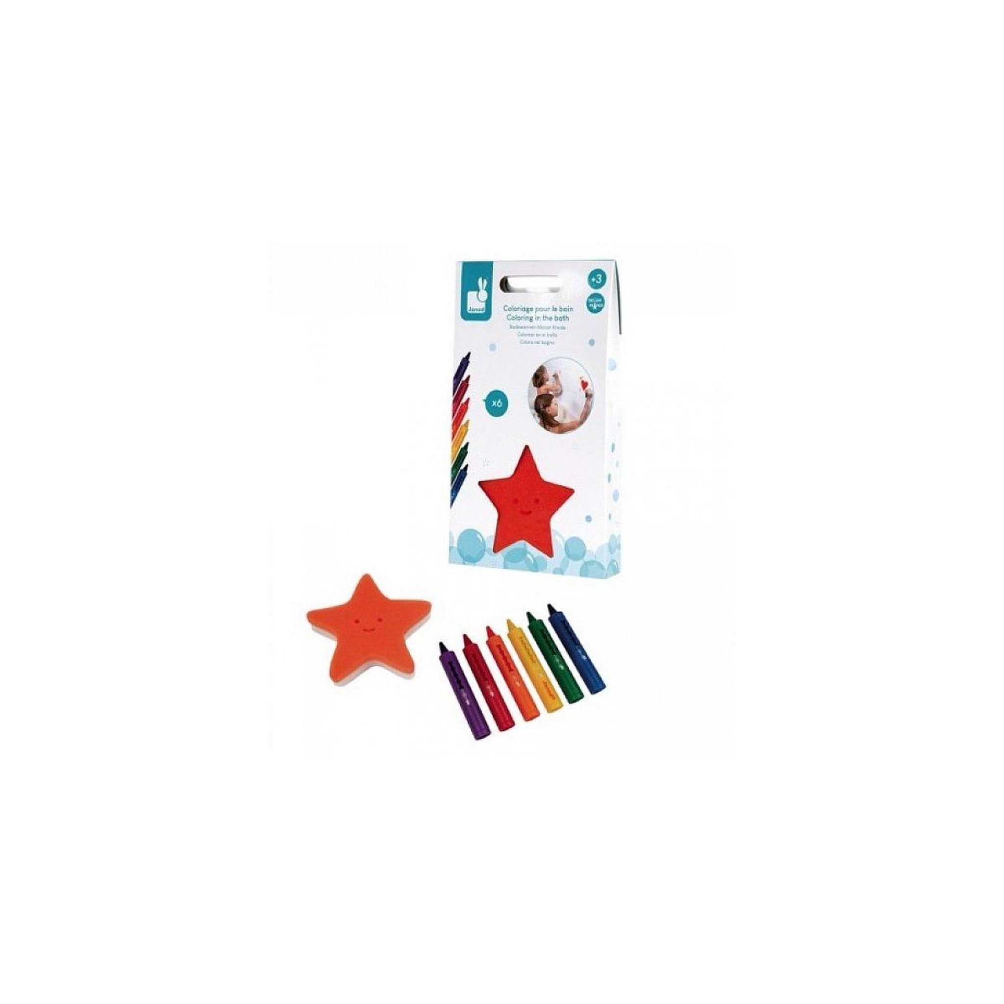 JANOD Coloriage pour le bain 6 crayons