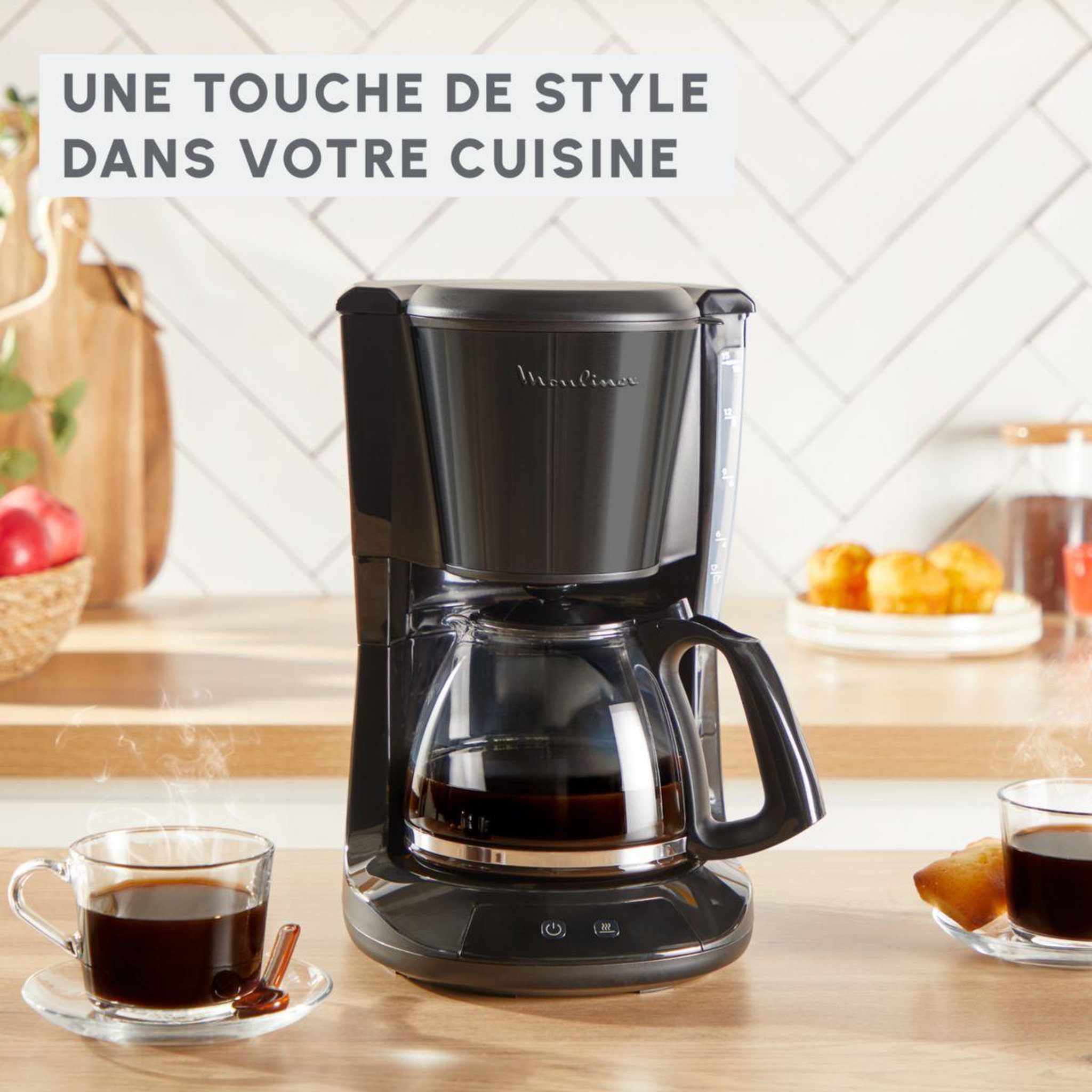 Voir la diapositive 4 : MOULINEX Cafetière filtre fg5s08e0 subito noir