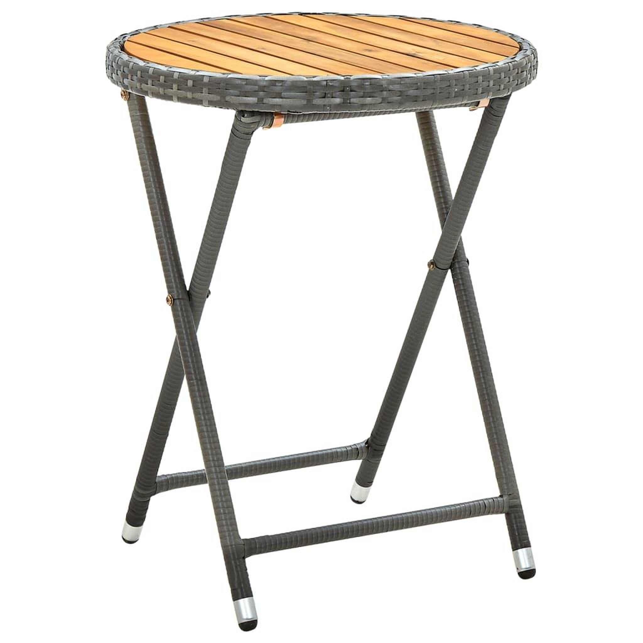 Voir la diapositive 4 : VIDAXL Ensemble de bistro avec coussins 3 pcs gris rotin et acacia