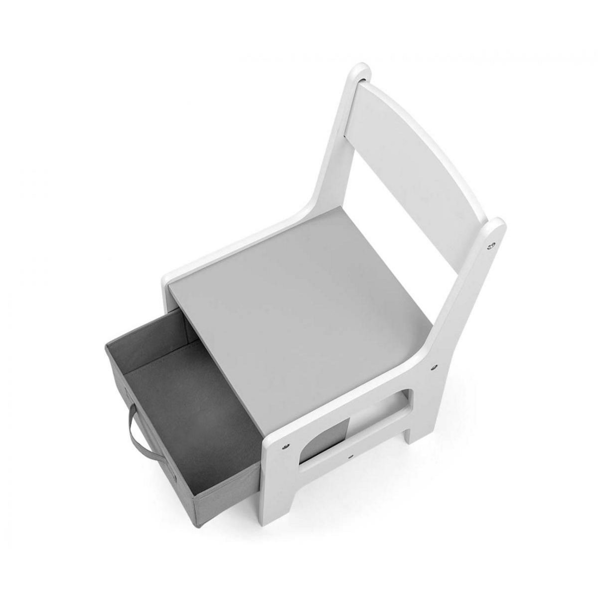 MILLY MALLY Ensemble de mobilier pour enfants : Table et chaises SVEN en blanc