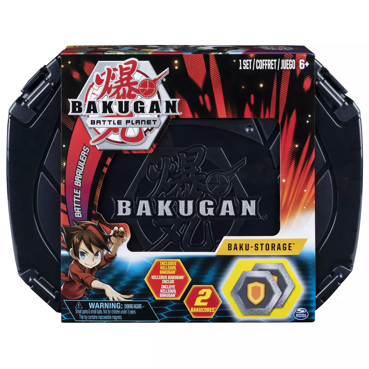 SPIN MASTER Valisette de rangement noire avec Bakugan et cartes - Bakugan Battle Planet