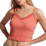 Voir la diapositive 1 : SUPERDRY Top Corail Femme Superdry Vintage Lace Cami