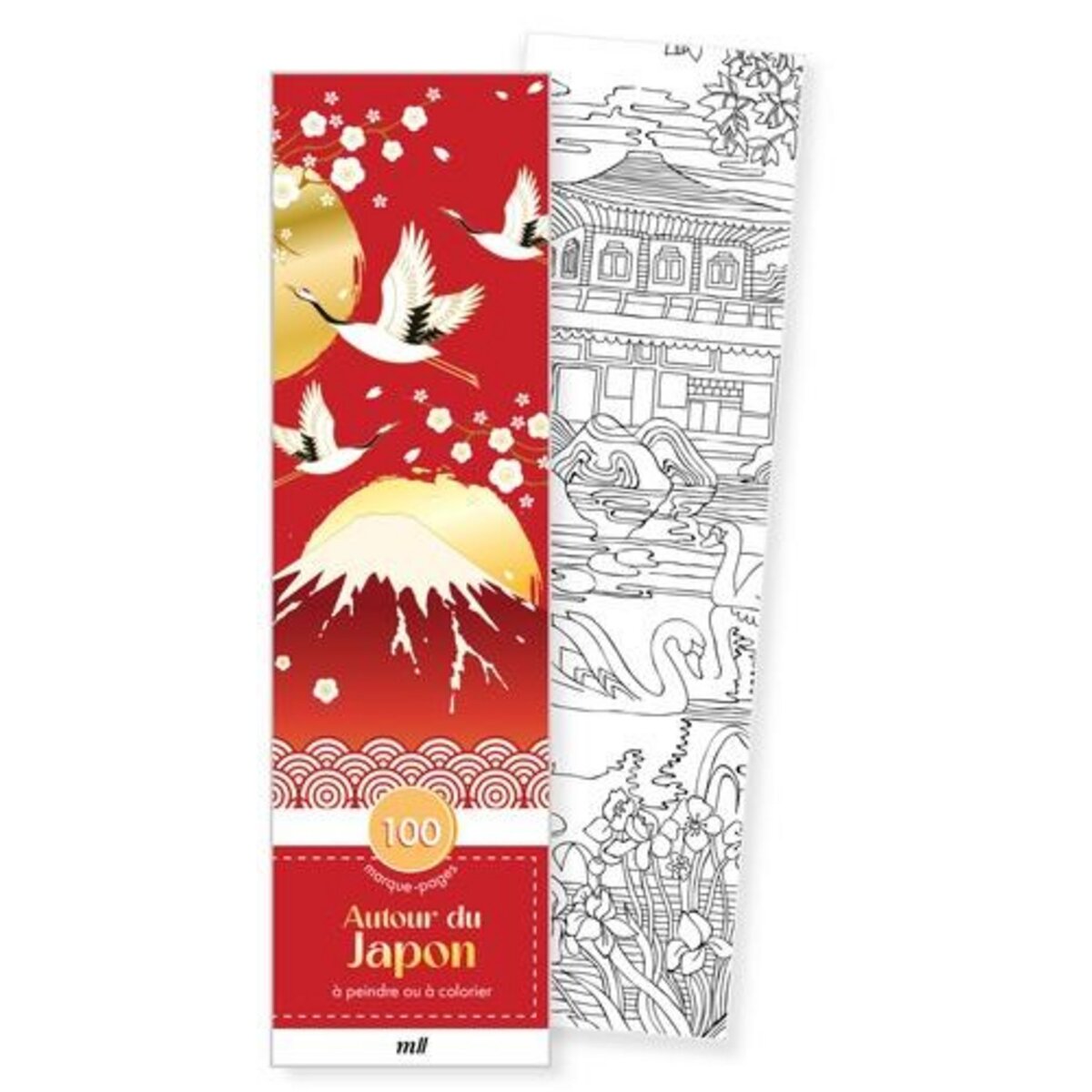 AUTOUR DU JAPON. 100 MARQUE-PAGES A PEINDRE OU A COLORIER, EDITION DE LUXE, Merci les livres