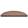 Voir la diapositive 3 : VIDAXL Tapis d'escalier 30 pcs marron 56x17x3 cm