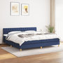 Voir la diapositive 1 : VIDAXL Sommier a lattes de lit avec matelas Bleu 200x200 cm Tissu